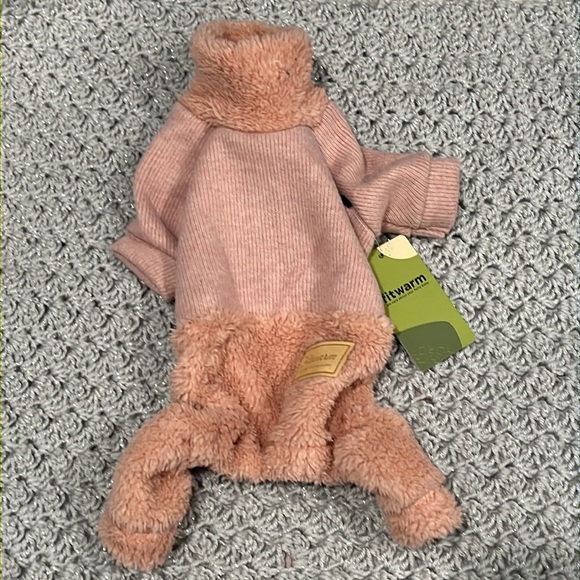 Small pink fleece dog sweater - Picture 8 of 9